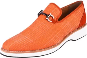LIBERTYZENO Mens Canvas Textile & Suede Leather Adults Noble Penny Loafers Slip On Prom & Wedding Party Shoes for Prom Graduation