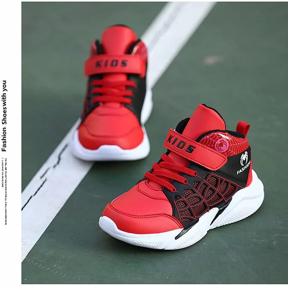 Lightweight Basketball Shoes for Kids Boys High-top Boots Youth Lightweight Outdoor Sneakers