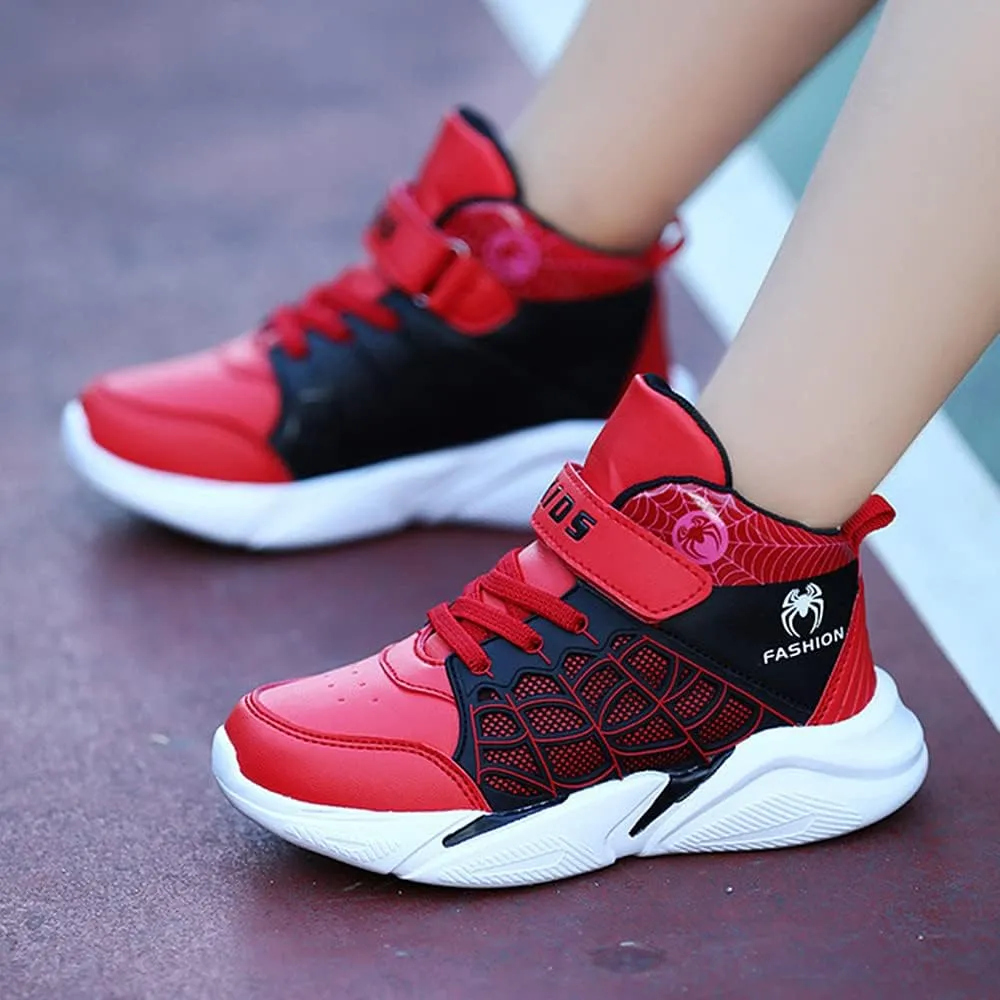 Lightweight Basketball Shoes for Kids Boys High-top Boots Youth Lightweight Outdoor Sneakers