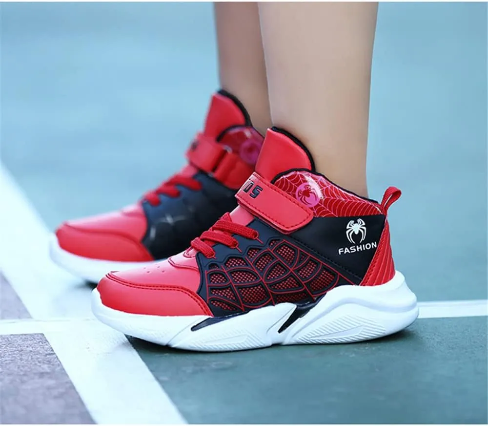 Lightweight Basketball Shoes for Kids Boys High-top Boots Youth Lightweight Outdoor Sneakers