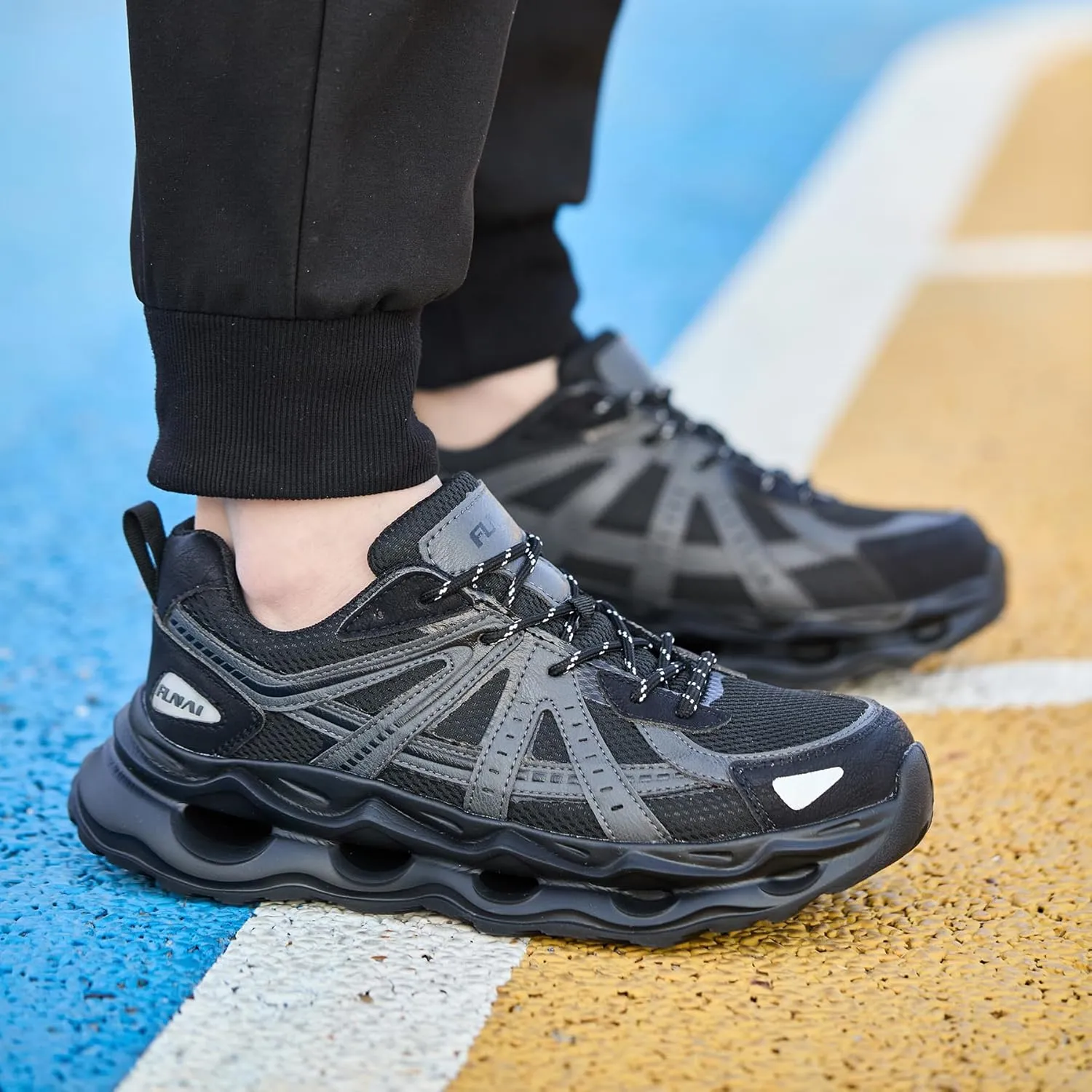 Lightweight Composite Toe Shoes, Breathbale Work Safety Steel Toe Construction Warehouse Sneakers