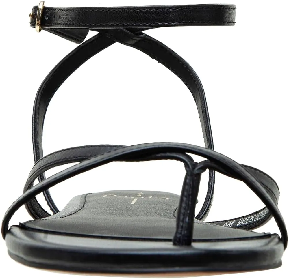 Linea Paolo - LUZ - Womens Strappy Ankle Wrap Flat Leather Sandals