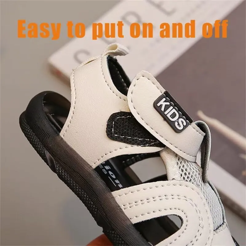 Little Boy Wrap Toe Non Slip Summer Sandals for Outdoor Walking Running School Water Sport