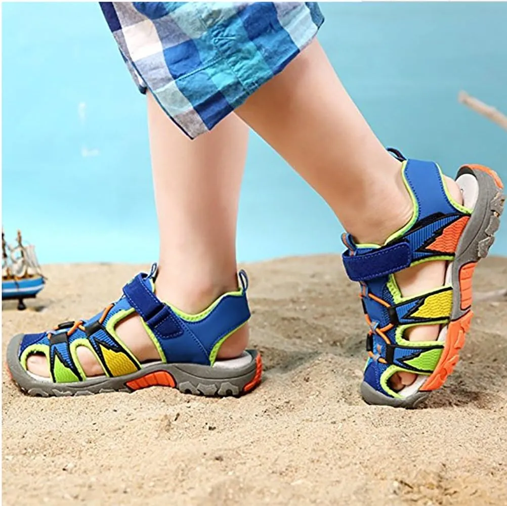 Littleplum Boys Sandals Closed Toe Sport Sandals Summer Shoes for Kids Walking Hiking Athletic Outdoor