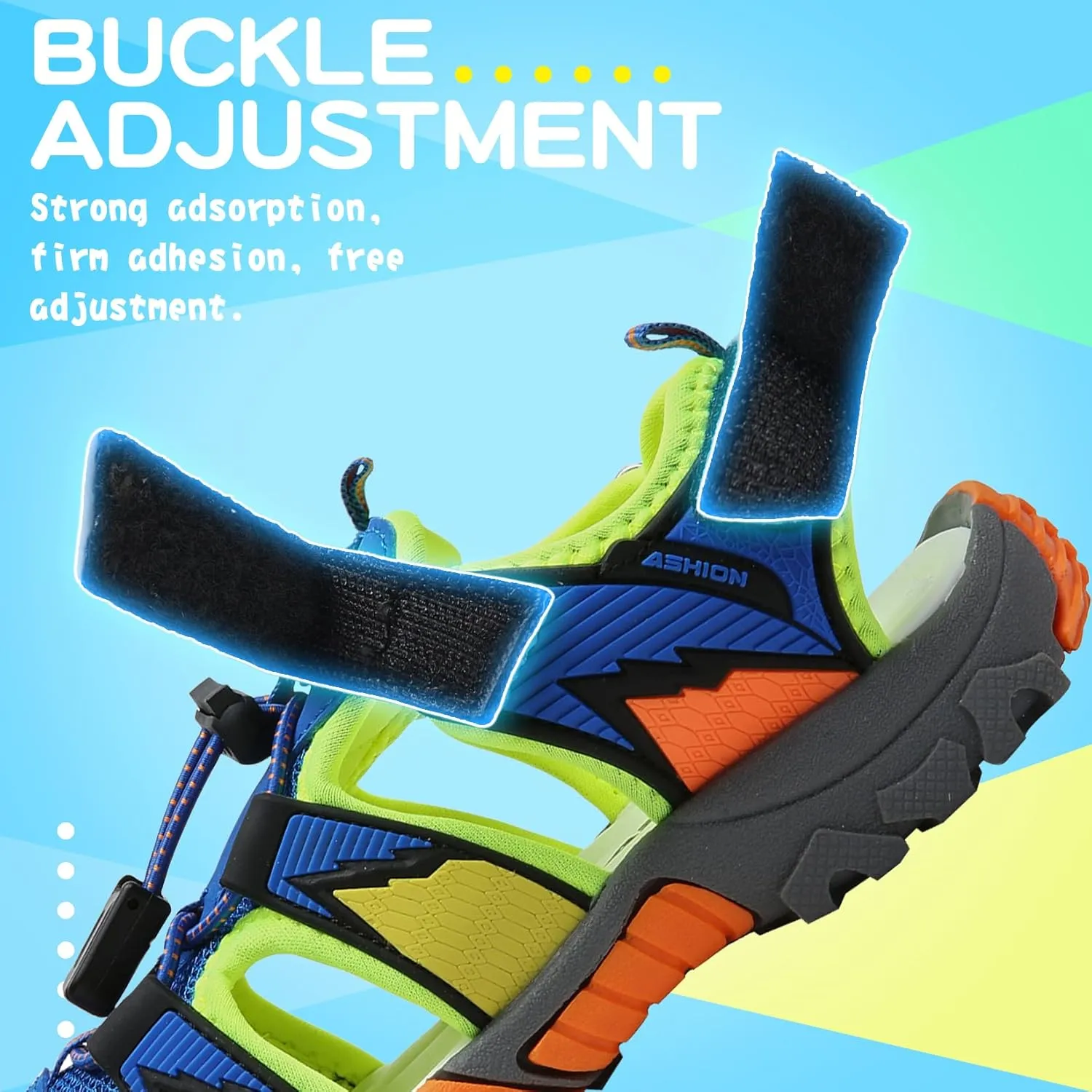 Littleplum Boys Sandals Closed Toe Sport Sandals Summer Shoes for Kids Walking Hiking Athletic Outdoor