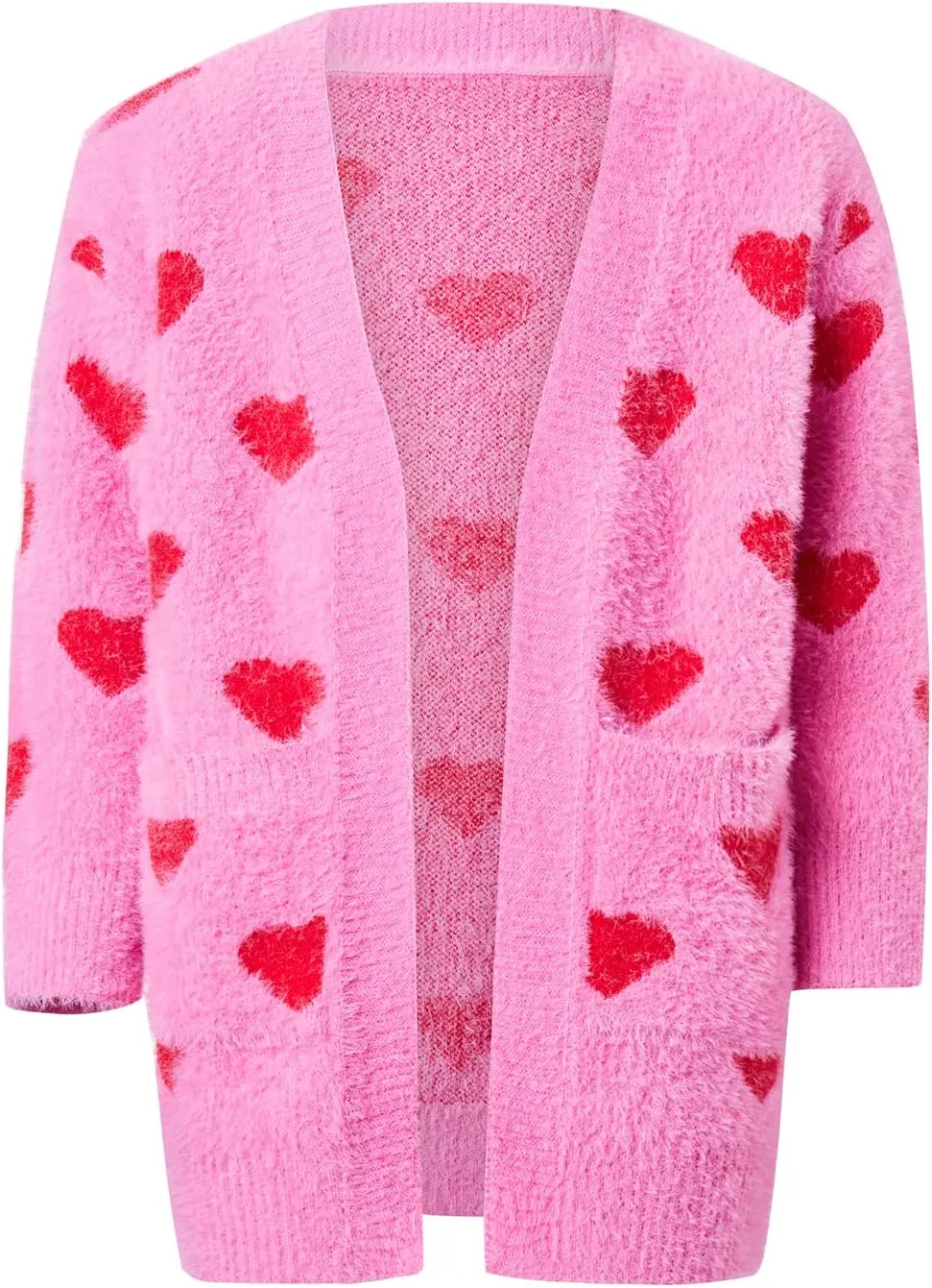 Luckinbaby Mommy and Me Valentines Outfits Heart Sweater Love Graphic Tops Family Matching Girls Long Sleeve Pullover