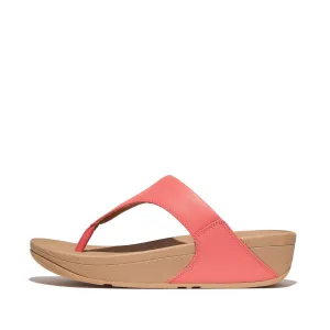Lulu Leather Toe Post in Rosy Coral