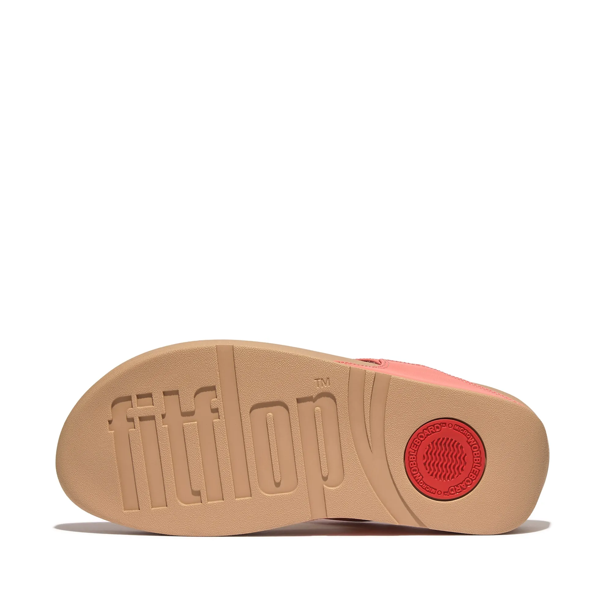 Lulu Leather Toe Post in Rosy Coral