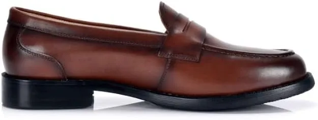Luxury Italian-Style Men's Penny Loafers Handcrafted Leather Oxford Shoes with Breathable Lining, Arch Support for All-Day Comfort, Classic Business Casual Footwear