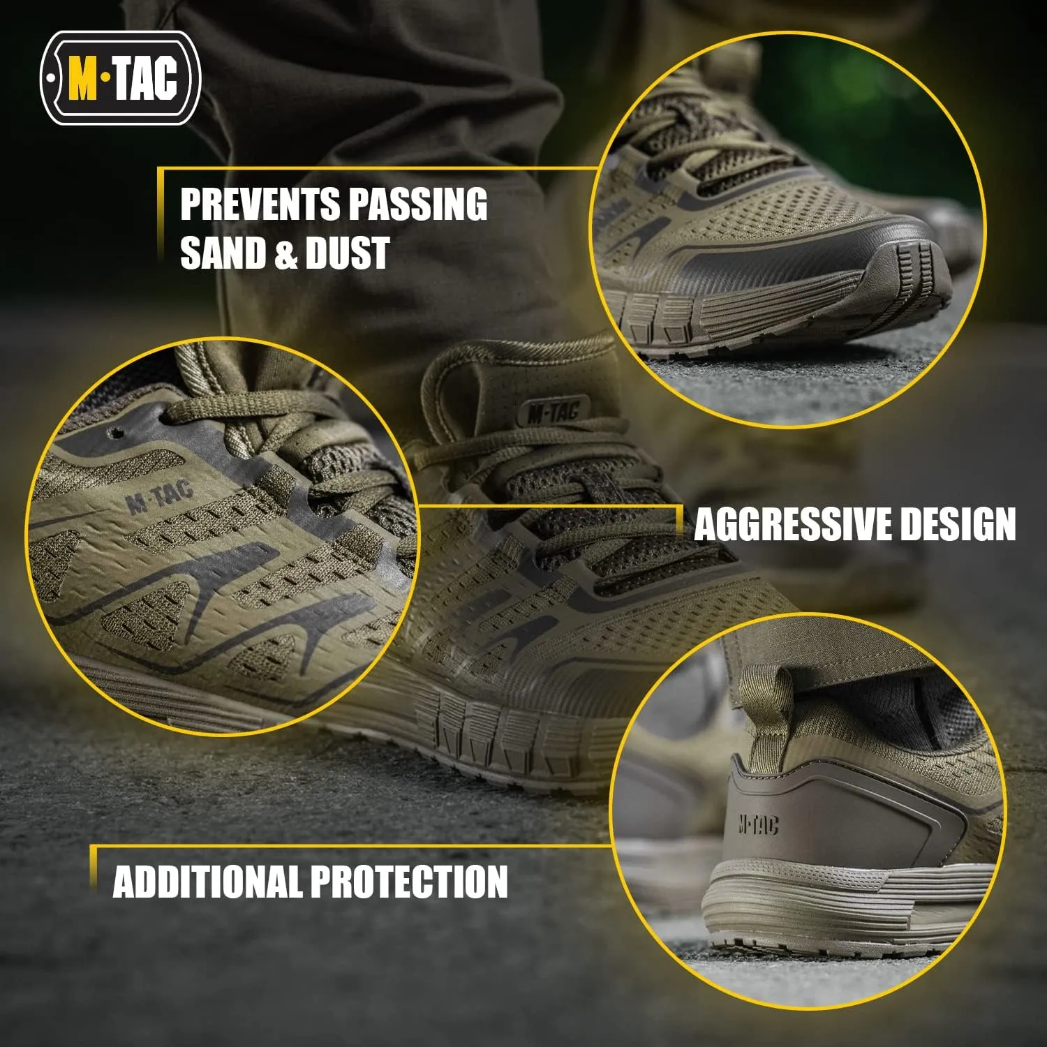 M-Tac Sport Tactical Running Walking Hiking Sneakers for Men - Mesh Lightweight
