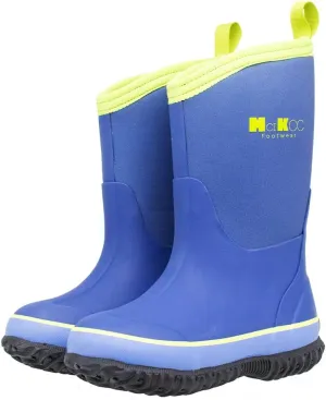 MCIKCC Kids Rubber Rain Boots, Waterproof Solid Classic Pull On Snow Wellies Boot for Children Toddler Boys Girls