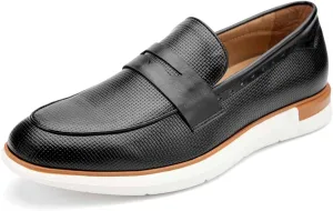 Meijiana Men's Classic Loafers Shoes Faux Leather Loafers Wedding Dress Shoes