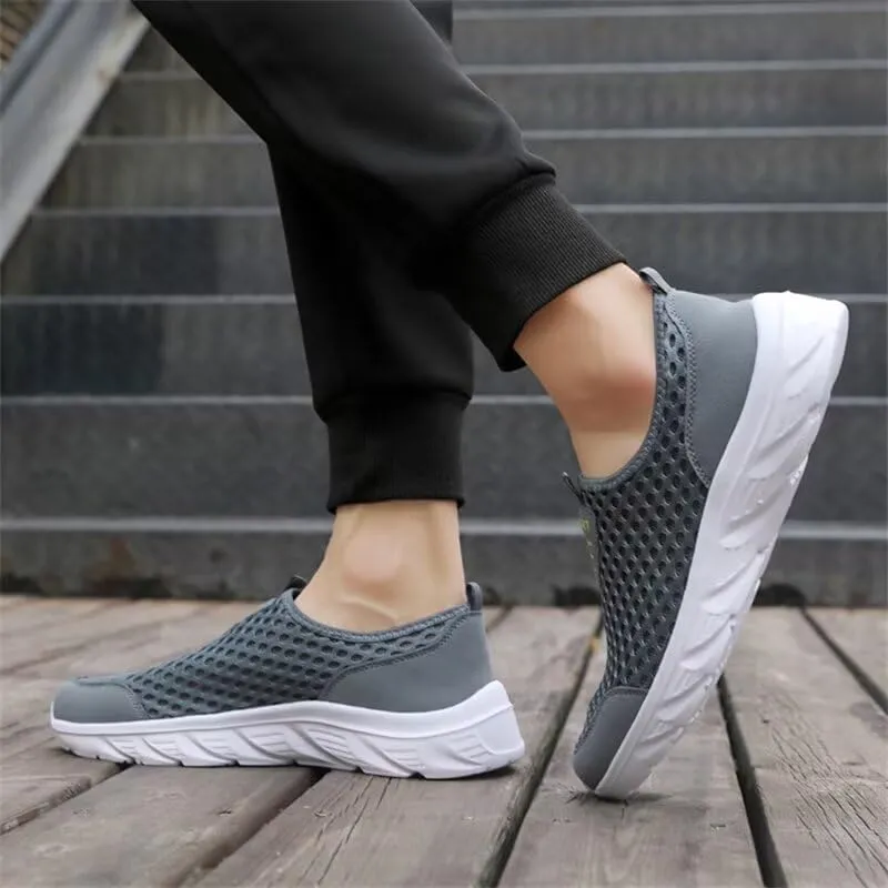 Men Non Slip Lightweight Walking Sneakers for Summer Sport Travel Aqua