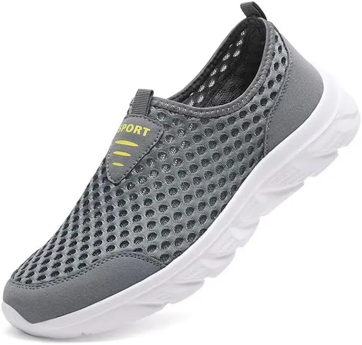 Men Non Slip Lightweight Walking Sneakers for Summer Sport Travel Aqua