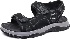 Men's athleisure outdoor sandals, 42, Black