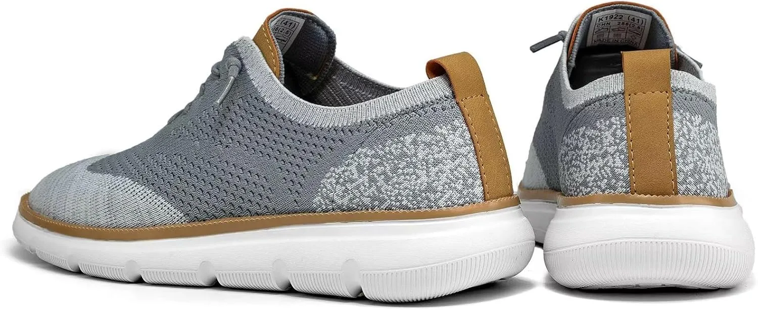 Mens Casual Dress Sneakers Fashion Walking Mesh Oxfords Shoes Business Work Lightweight Soft Sole