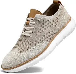 Mens Casual Dress Sneakers Fashion Walking Mesh Oxfords Shoes Business Work Lightweight Soft Sole