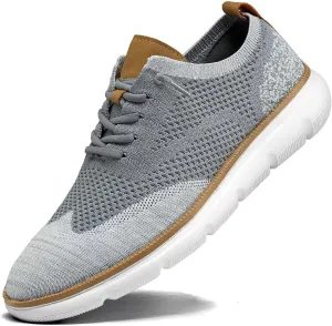 Mens Casual Dress Sneakers Fashion Walking Mesh Oxfords Shoes Business Work Lightweight Soft Sole