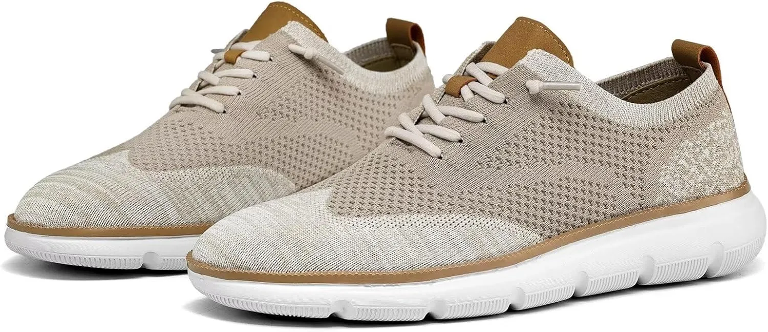 Mens Casual Dress Sneakers Fashion Walking Mesh Oxfords Shoes Business Work Lightweight Soft Sole