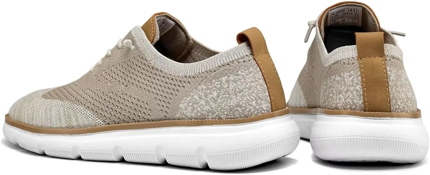 Mens Casual Dress Sneakers Fashion Walking Mesh Oxfords Shoes Business Work Lightweight Soft Sole