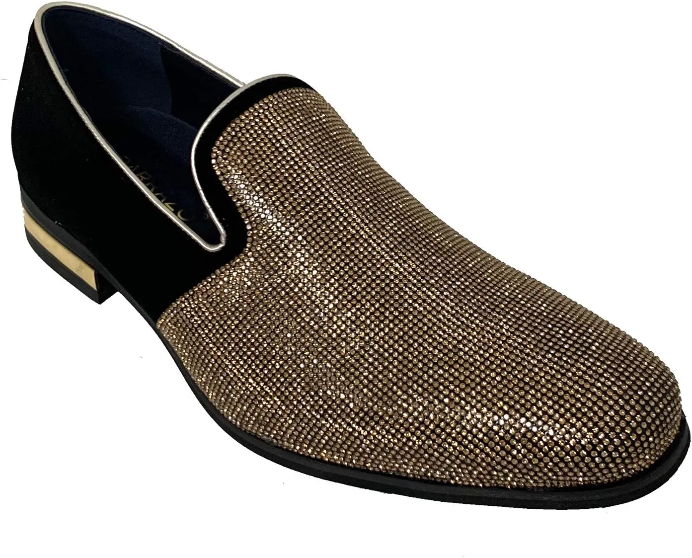 Men's Dress Shoes Glitter Loafers Rhinestone Stage Tuxedo Fashion Slip On Formal Party