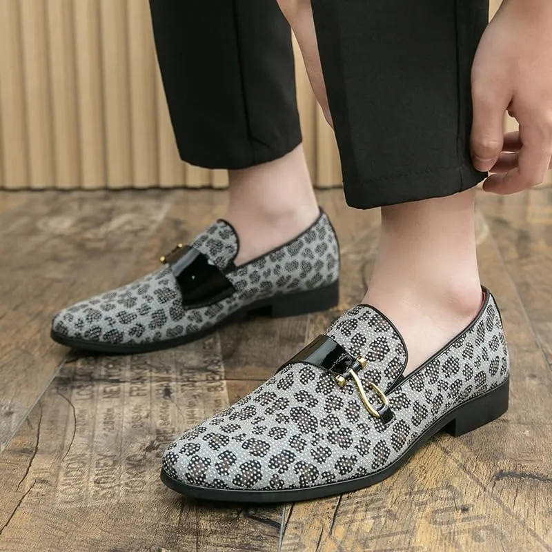 Mens Dress Wedding Party Slip On Shoes Glitter Luxury Penny Loafer Driving Shoes Birtish Formal Smoking Slipper Plus Size 38-47