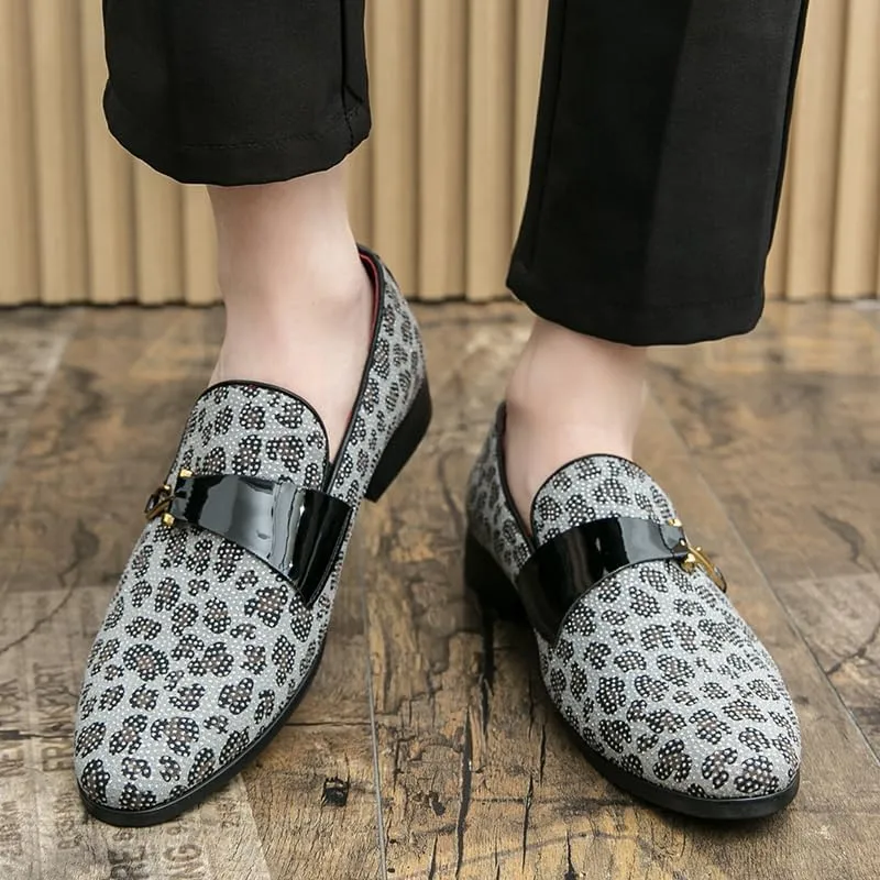 Mens Dress Wedding Party Slip On Shoes Glitter Luxury Penny Loafer Driving Shoes Birtish Formal Smoking Slipper Plus Size 38-47