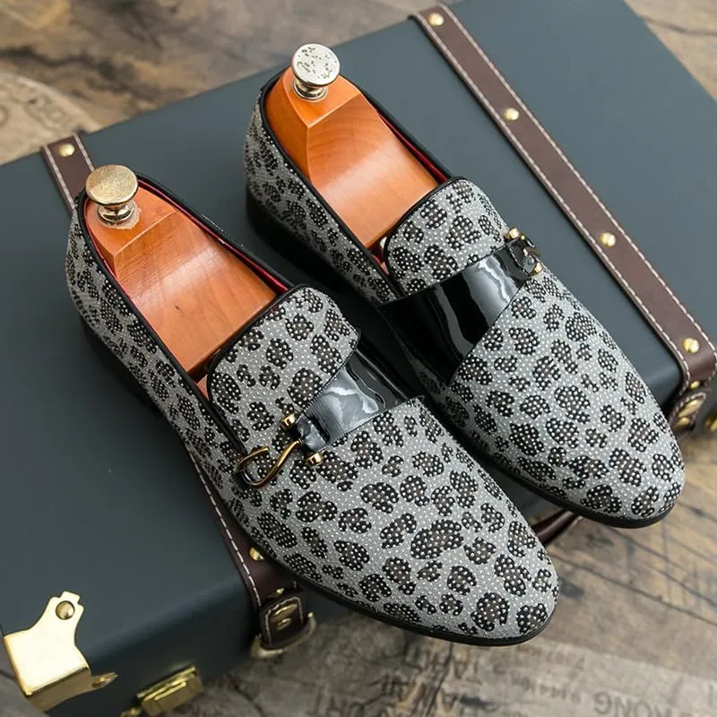 Mens Dress Wedding Party Slip On Shoes Glitter Luxury Penny Loafer Driving Shoes Birtish Formal Smoking Slipper Plus Size 38-47