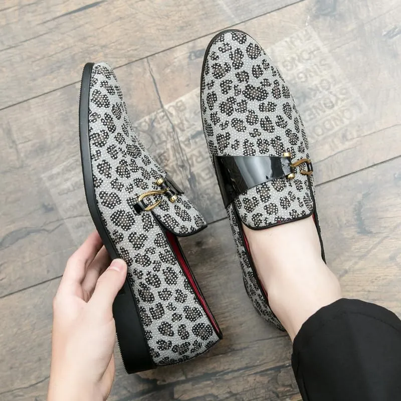 Mens Dress Wedding Party Slip On Shoes Glitter Luxury Penny Loafer Driving Shoes Birtish Formal Smoking Slipper Plus Size 38-47
