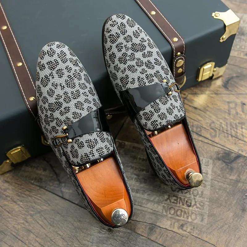 Mens Dress Wedding Party Slip On Shoes Glitter Luxury Penny Loafer Driving Shoes Birtish Formal Smoking Slipper Plus Size 38-47