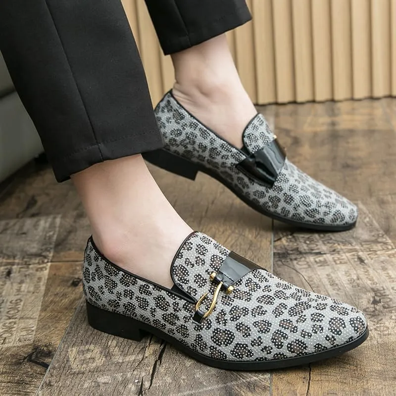 Mens Dress Wedding Party Slip On Shoes Glitter Luxury Penny Loafer Driving Shoes Birtish Formal Smoking Slipper Plus Size 38-47
