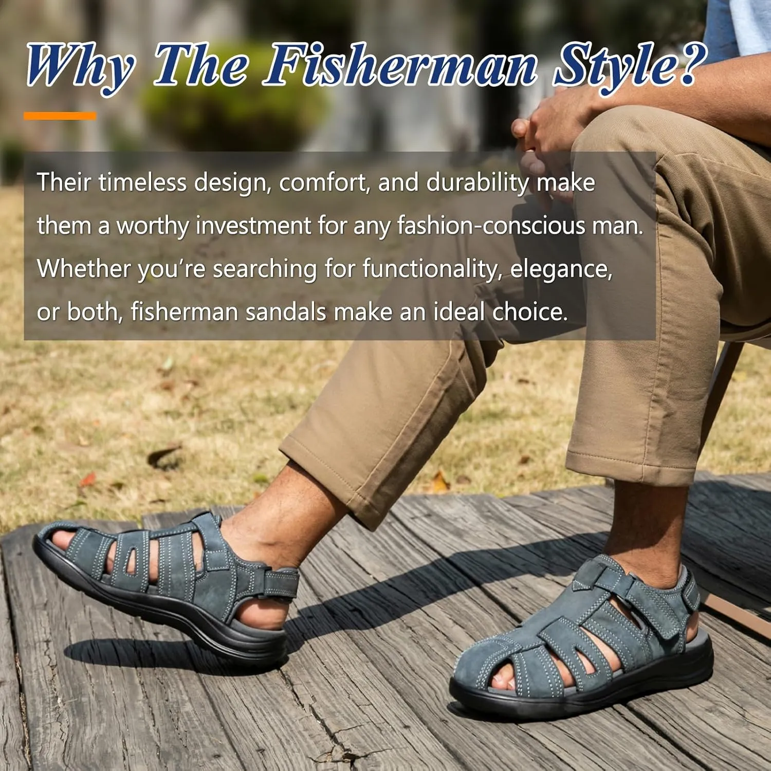 Mens Fisherman Leather Closed Toe Sandals Walking Dress Casual Sandalias Whith Memory Foam Summer Outdoor Athletic Adjustable Comfortable