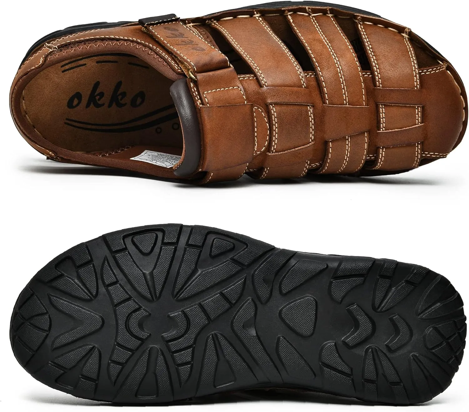 Mens Leather Sandals Athletic Fisherman Sandal Casual Summer Shoes for Men Outdoor