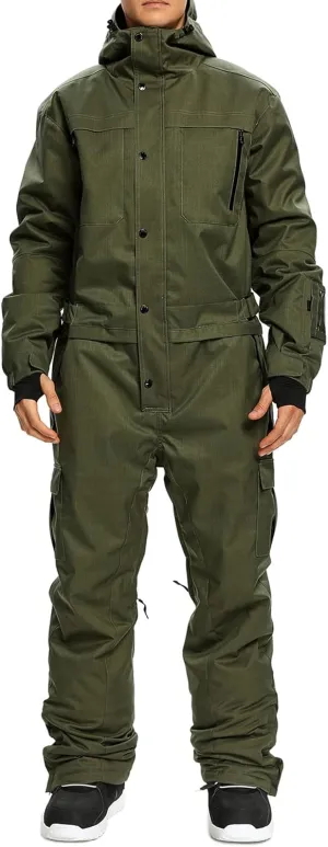 Mens One Piece Ski Suit Colorful Jumpsuits Snowboard Snowsuits Winter Outdoor Waterproof for Snow Sports