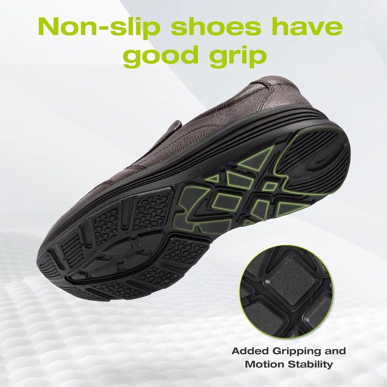 Men's Orthopedic Leather Dress Walking Shoes: Comfortable Orthotic Plantar Fasciitis Oxford Shoes with Arch Support, Flat Feet Casual Business Slip-On Loafers for Foot and Heel Pain Relief