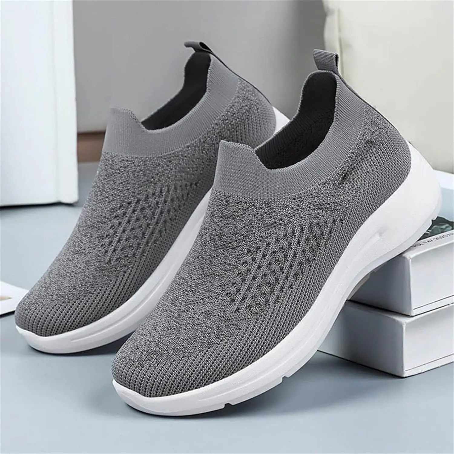 Mens Oxfor𝐝s Casual Fashion Slip on Shoes Dress Business Sneakers Mesh Comfortable Lightweight Workout Footwear