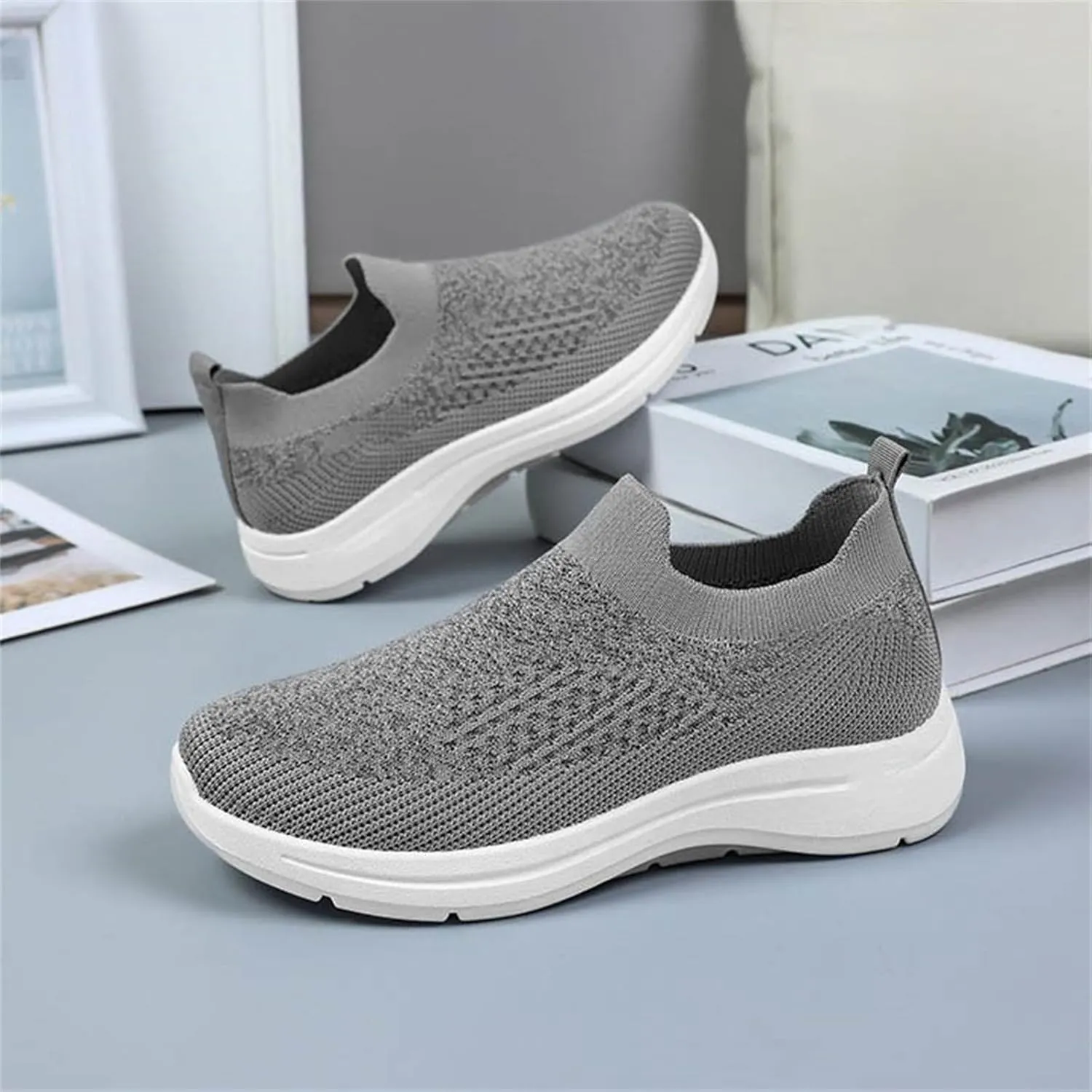 Mens Oxfor𝐝s Casual Fashion Slip on Shoes Dress Business Sneakers Mesh Comfortable Lightweight Workout Footwear