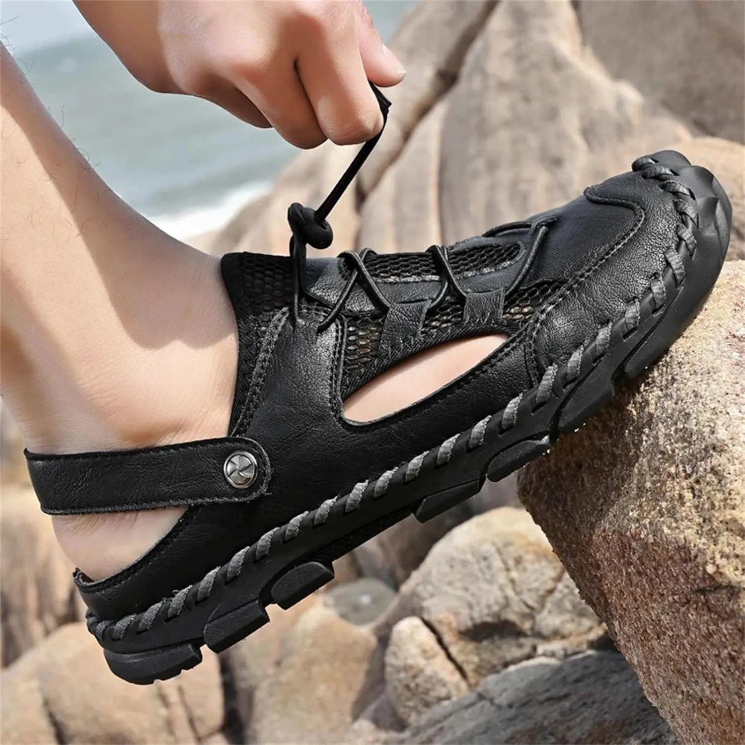 Men's Roman Sandals, Rubber Sole Water Trekking Shoes