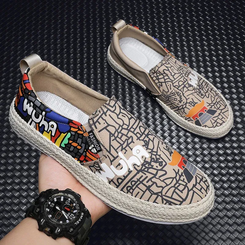 Mens Shoes Causal Breathable Slip On Sneakers Male Canvas Shoes Summer Classic Men Boat Shoes Loafers for Men Cheap Espadrilles
