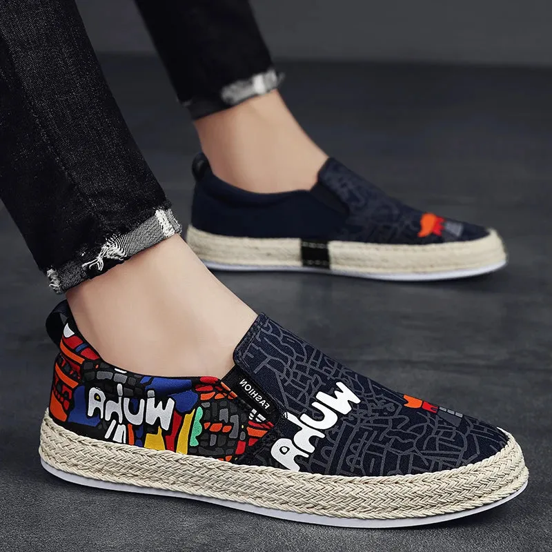 Mens Shoes Causal Breathable Slip On Sneakers Male Canvas Shoes Summer Classic Men Boat Shoes Loafers for Men Cheap Espadrilles