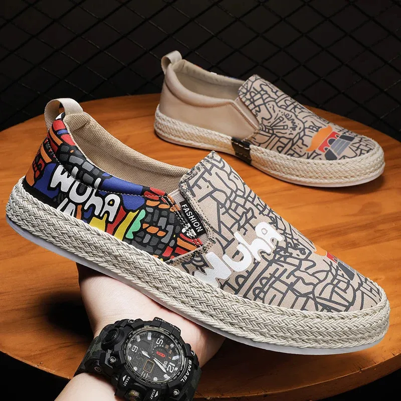 Mens Shoes Causal Breathable Slip On Sneakers Male Canvas Shoes Summer Classic Men Boat Shoes Loafers for Men Cheap Espadrilles