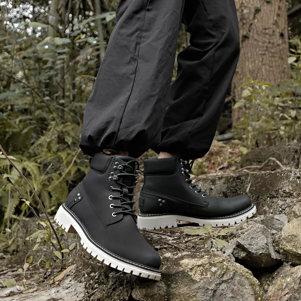 Mens Snow Boots Fur Lined Hiking Boots Waterproof Anti-Slip Outdoor Climbing Shoes