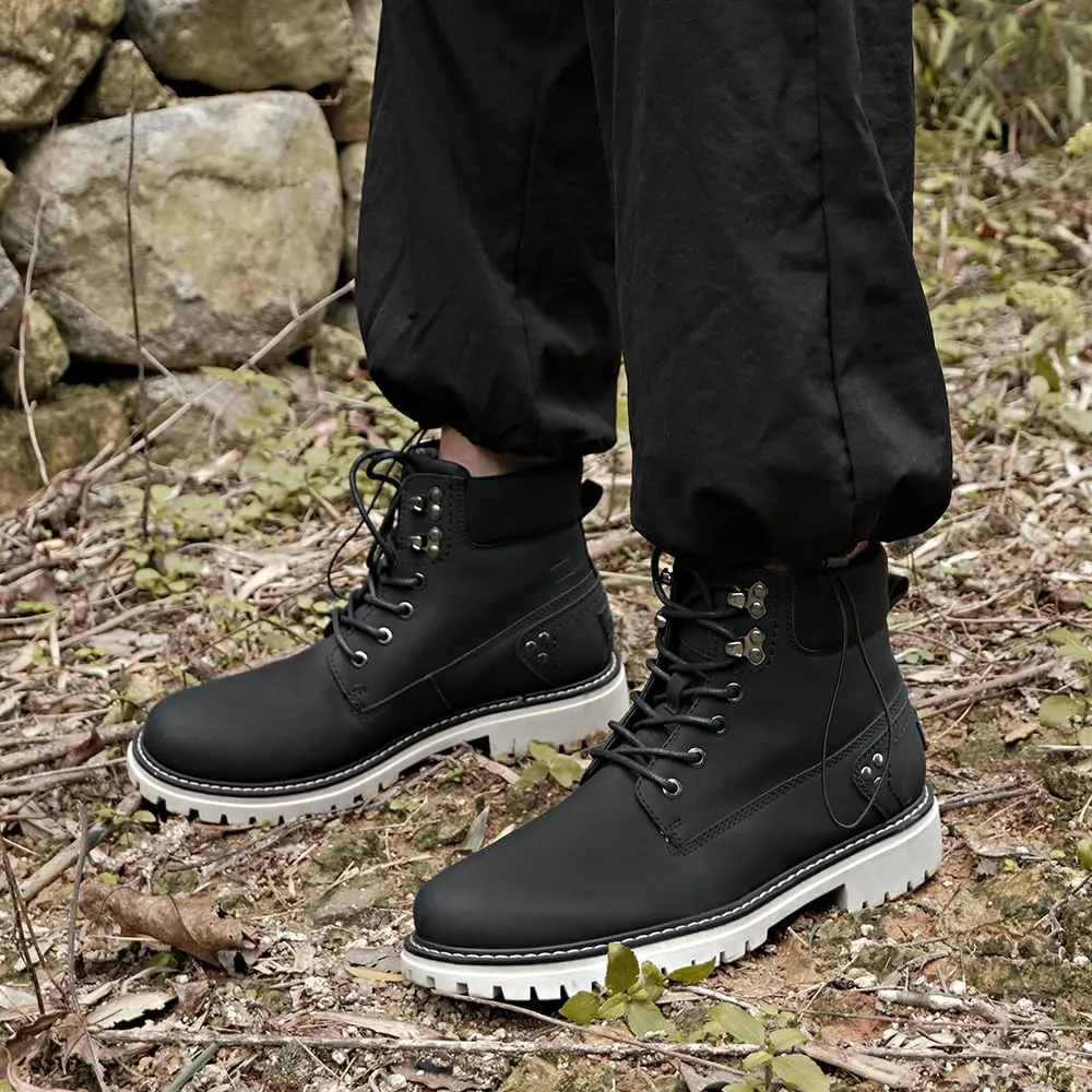 Mens Snow Boots Fur Lined Hiking Boots Waterproof Anti-Slip Outdoor Climbing Shoes