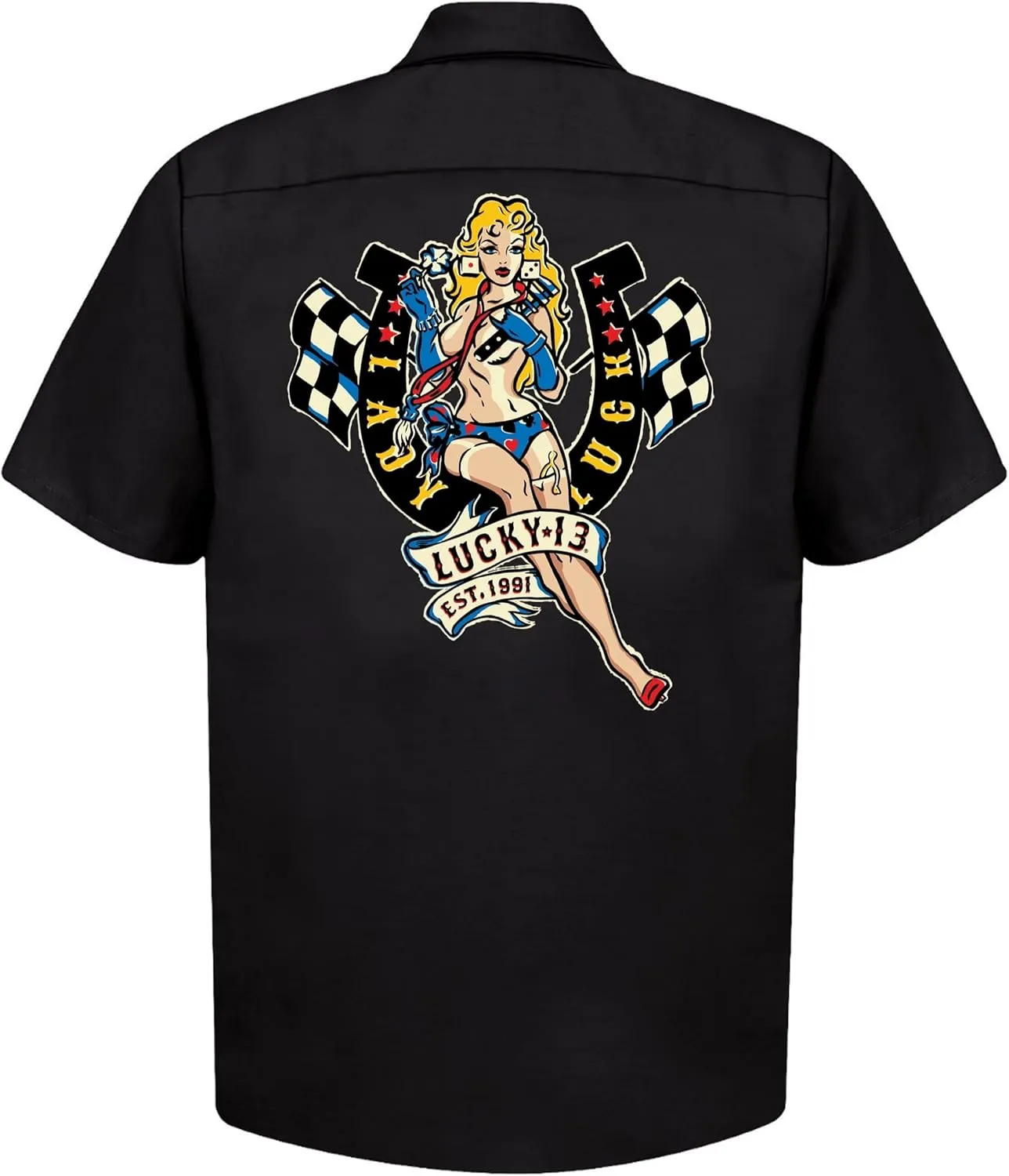 Men's The Lady Luck Work Shirt Black