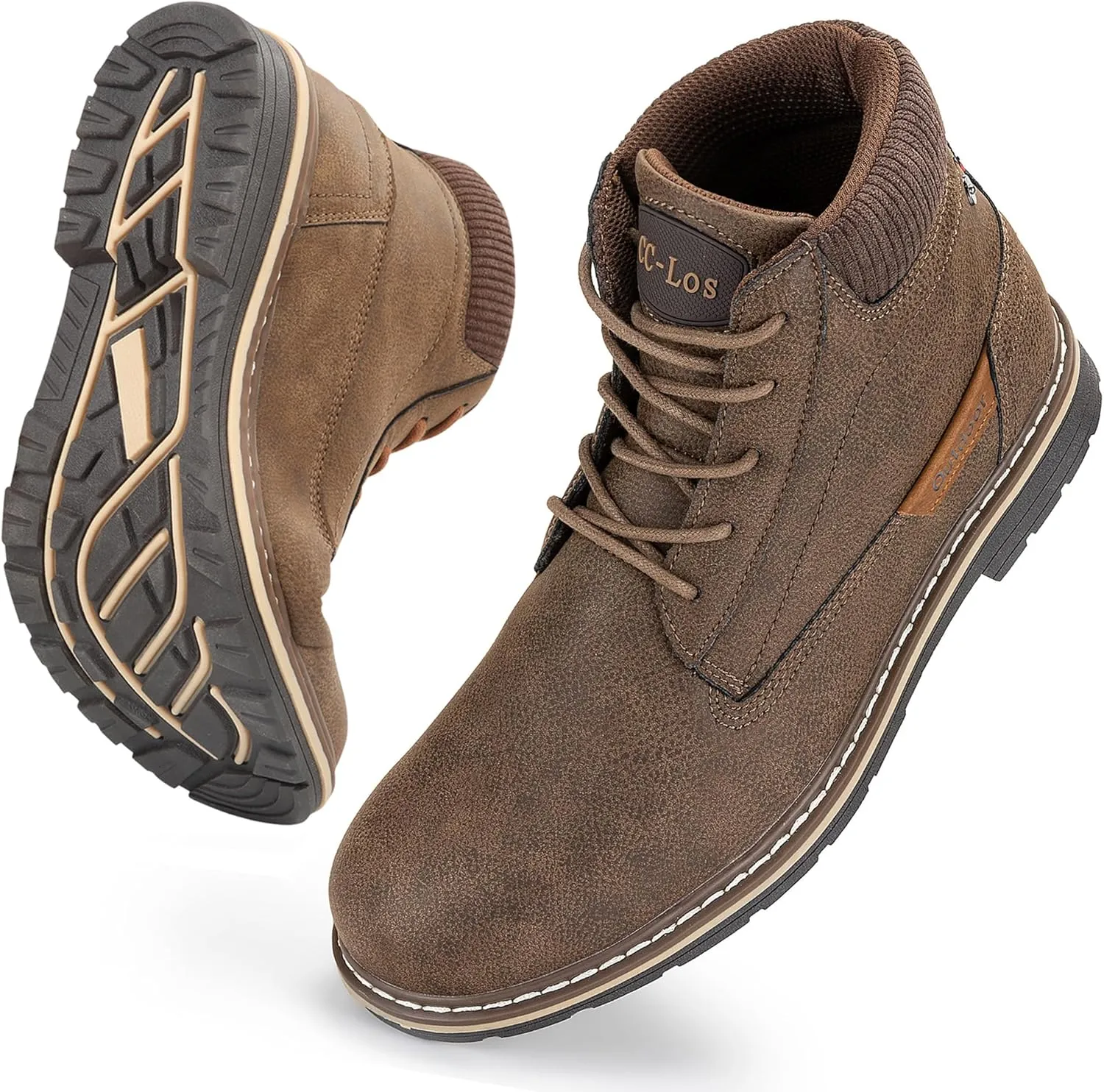 Men's Waterproof Mid-Top Chukka Boots for Work Everyday Wear Casual Outdoor