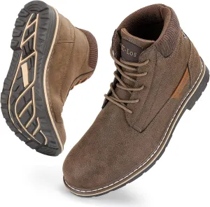 Men's Waterproof Mid-Top Chukka Boots for Work Everyday Wear Casual Outdoor