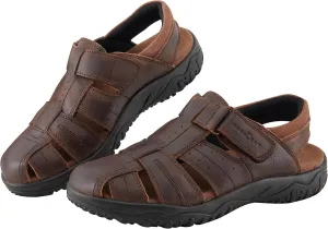 MGGMOKAY Men's Fisherman Sandals Summer Genuine Leather Breathable Outdoor Sandal Closed Toe