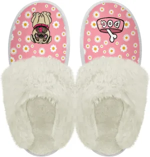 Micoklinlin Women's Slippers Cute Plush Fuzzy Lined House Shoes for Men Comfy Flannel Bedroom Slippers for Autumn Winter
