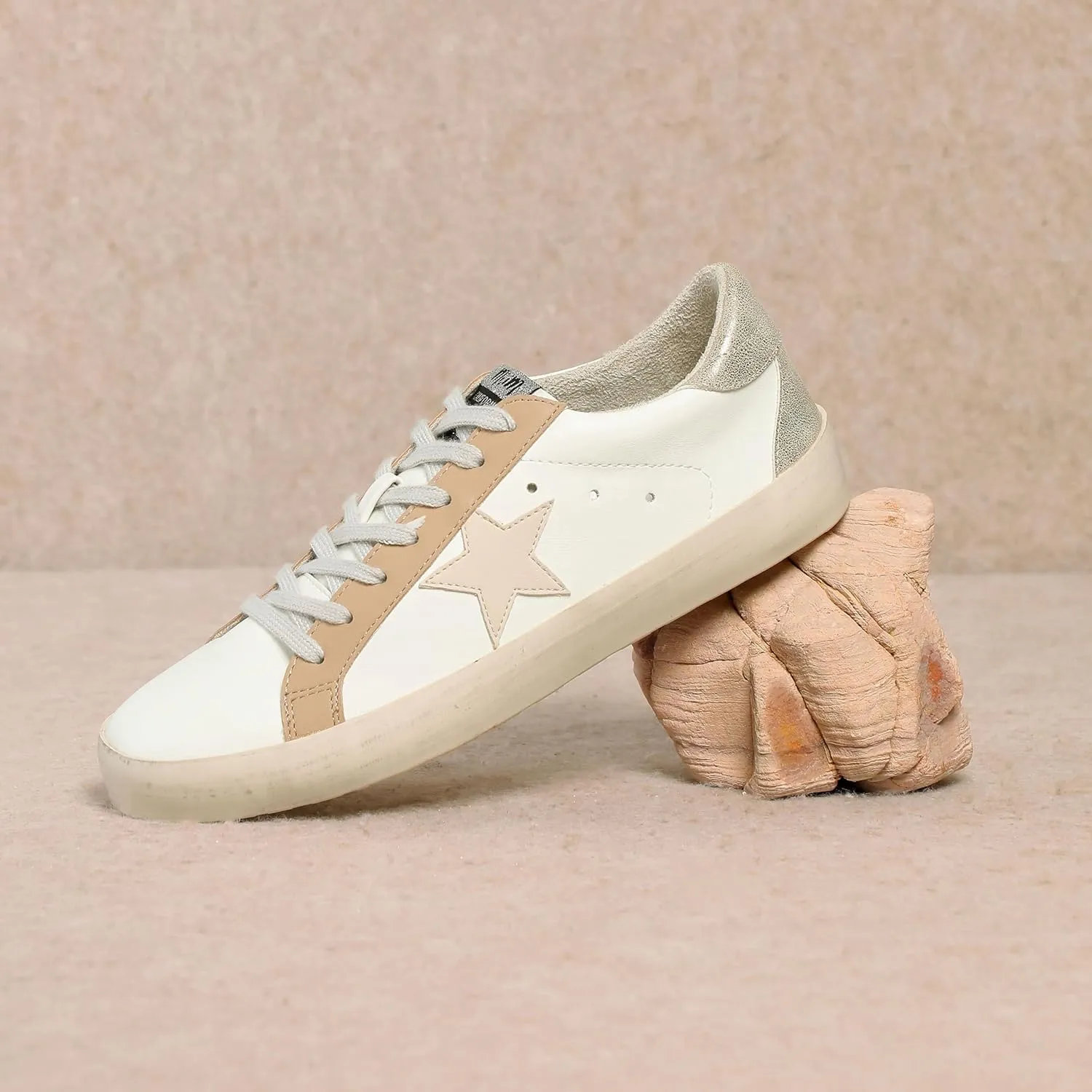 Mi.iM Sofia Rubber Sole Lace-up Low Top Star Sneakers