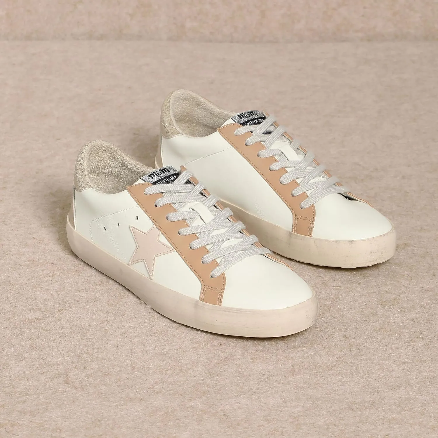 Mi.iM Sofia Rubber Sole Lace-up Low Top Star Sneakers